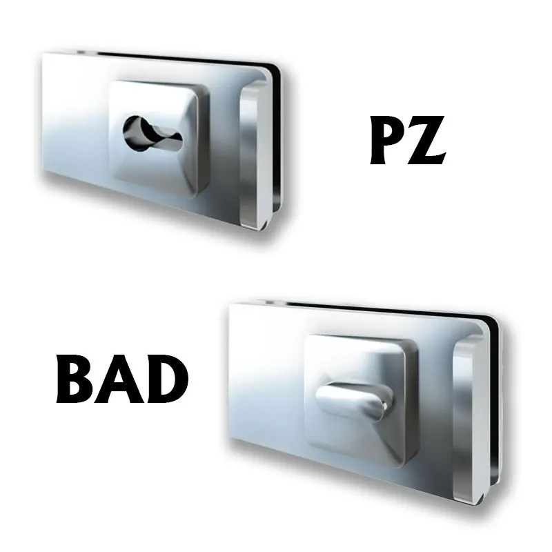 Schiebetürschloss Edelstahlfarbig für Griffmuschelbohrung Schiebetürschloss Edelstahlfarbig für Griffmuschelbohrung