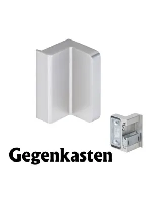 Schiebetürschloss Edelstahlfarbig für Griffmuschelbohrung