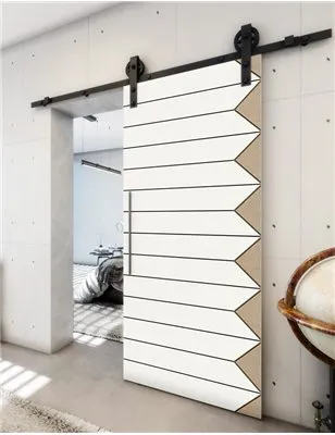Holzschiebetür Barn-Line - Eiche und Weiss Model 1007