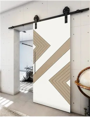 Holzschiebetür Barn-Line - Eiche und Weiss Model 1010