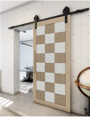 Holzschiebetür Barn-Line - Eiche und Weiss Model 1015