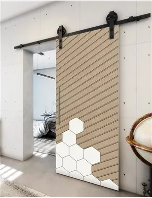 Holzschiebetür Barn-Line - Eiche und Weiss Model 1016