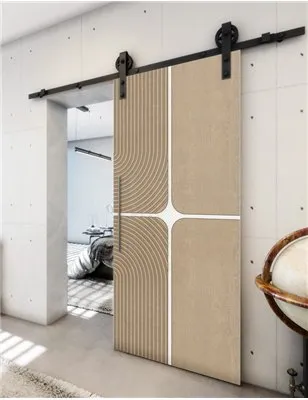 Holzschiebetür Barn-Line - Eiche und Weiss Model 1017