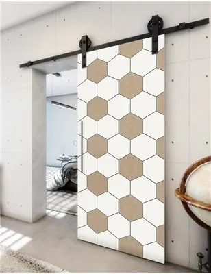 Holzschiebetür Barn-Line - Eiche und Weiss Model 1018