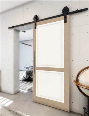 Holzschiebetür Barn-Line - Eiche und Weiss  Model 1023