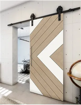 Holzschiebetür Barn-Line - Eiche und Weiss Model 1038