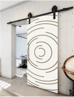 Holzschiebetür Barn-Line - Eiche und Weiss Model 1046