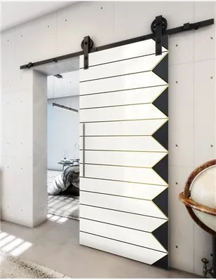 Holzschiebetür Barn-Line - Hell - Dunkel-Mix Model 1007