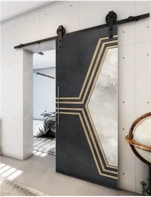 Holzschiebetür Barn-Line - Hell - Dunkel-Mix Model 1079