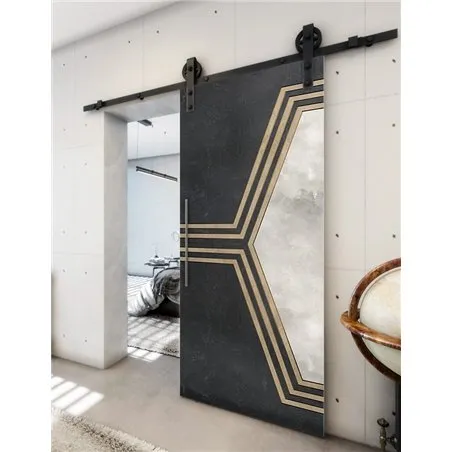 Holzschiebetür Barn-Line - Hell - Dunkel-Mix Model 1079