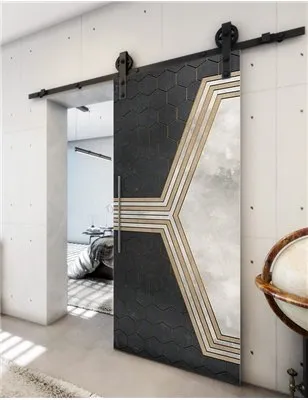 Holzschiebetür Barn-Line - Hell - Dunkel-Mix Model 1080