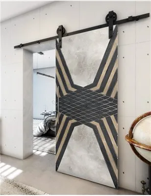 Holzschiebetür Barn-Line - Hell - Dunkel-Mix Model 1084