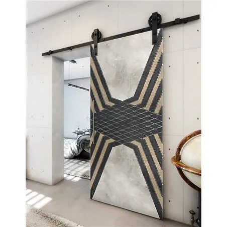 Holzschiebetür Barn-Line - Hell - Dunkel-Mix Model 1084