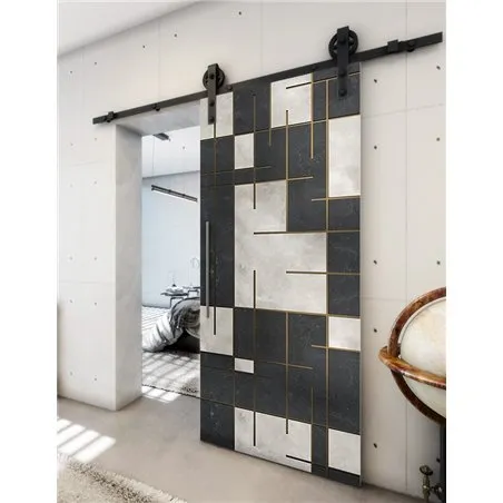 Holzschiebetür Barn-Line - Hell - Dunkel-Mix Model 1087