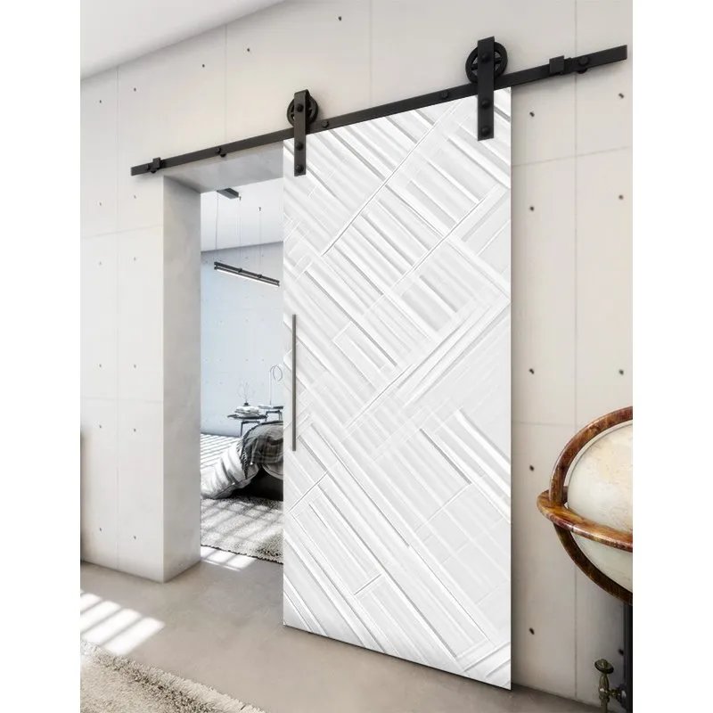 Holzschiebetür Barn-Line - Weiss 3D Model 1006