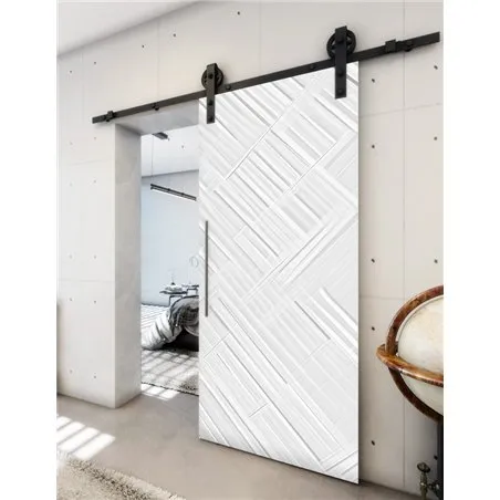 Holzschiebetür Barn-Line - Weiss 3D Model 1006