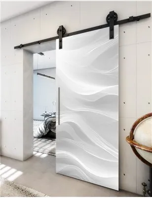 Holzschiebetür Barn-Line - Weiss 3D Model 1013
