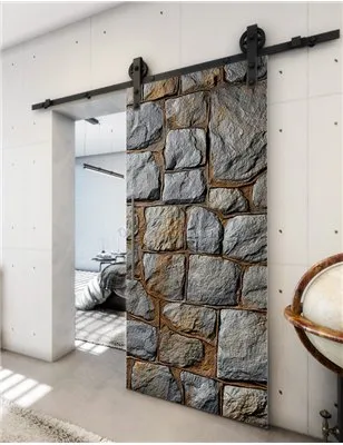 Pflegeleichte Holzschiebetür mit UV-Digitaldruck