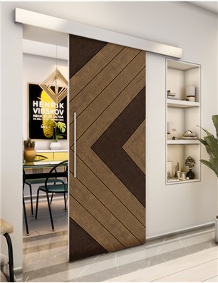 Holzschiebetür Eco-Line - Holz-Mix  Model 1038