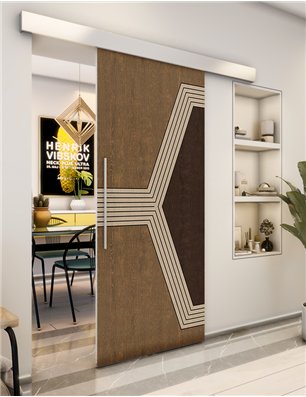 Holzschiebetür Eco-Line - Holz-Mix  Model 1079