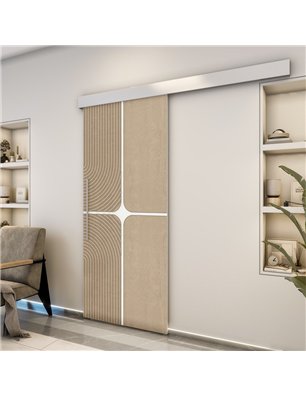 Holzschiebetür Eco-Line - Eiche und Weiss  Model 1017