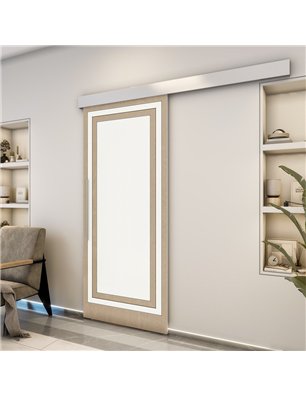 Holzschiebetür Eco-Line - Eiche und Weiss  Model 1041