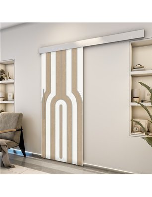 Holzschiebetür Eco-Line - Eiche und Weiss  Model 1056