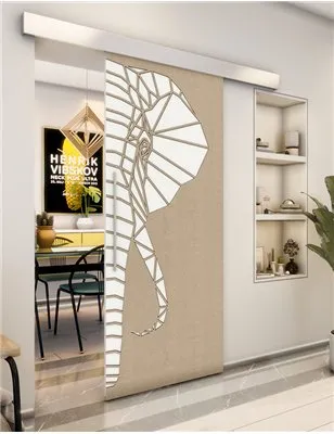 Holzschiebetür Eco-Line - Eiche und Weiss Model 1062