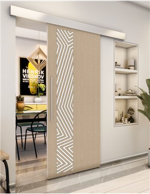 Holzschiebetür Eco-Line - Eiche und Weiss  Model 1070