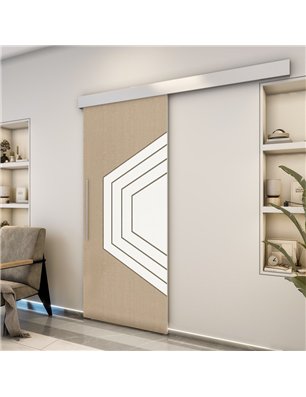 Holzschiebetür Eco-Line - Eiche und Weiss  Model 1072