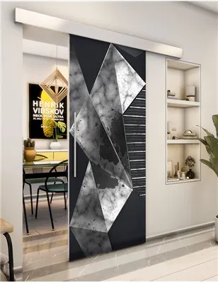 Holzschiebetür Eco-Line - Hell - Dunkel-Mix Model 1033