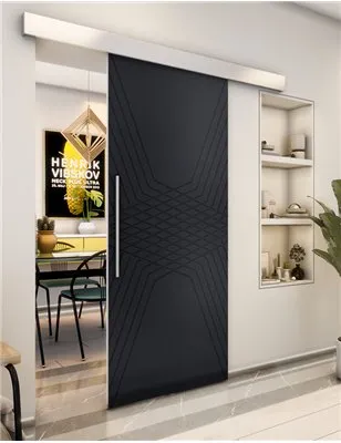 Holzschiebetür Eco-Line - Schwarz Model 1084