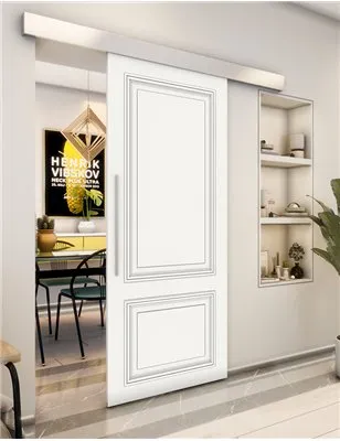 Holzschiebetür Eco-Line - Weiss Model 1004