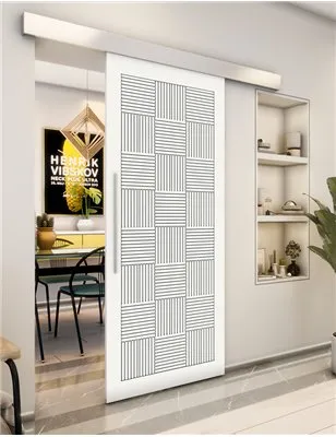 Holzschiebetür Eco-Line - Weiss Model 1015