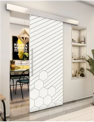 Holzschiebetür Eco-Line - Weiss Model 1016