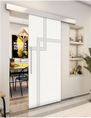 Holzschiebetür Eco-Line - Weiss  Model 1059