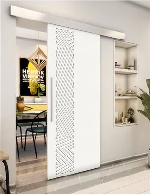 Holzschiebetür Eco-Line - Weiss Model 1070