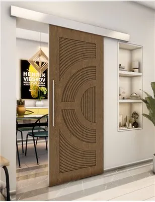 Holzschiebetür Eco-Line - Nussbaum Model 1051