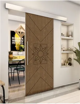 Holzschiebetür Eco-Line - Nussbaum Model 1082