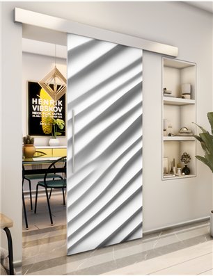 Holzschiebetür Eco-Line - Weiss 3D  Model 1010