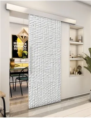 Holzschiebetür Eco-Line - Weiss 3D Model 1035