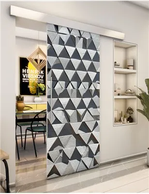 Holzschiebetür Eco-Line - Beton und Stein Model 1012