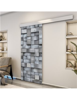 Holzschiebetür Eco-Line - Beton und Stein  Model 1036