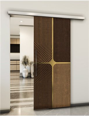 Holzschiebetür Slim-Line - Holz-Mix  Model 1017