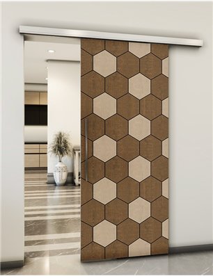 Holzschiebetür Slim-Line - Holz-Mix  Model 1018