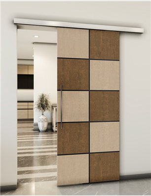 Holzschiebetür Slim-Line - Holz-Mix  Model 1029