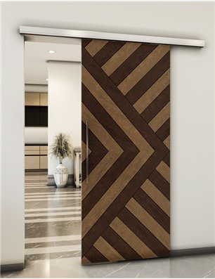 Holzschiebetür Slim-Line - Holz-Mix  Model 1037