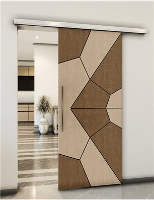 Holzschiebetür Slim-Line - Holz-Mix  Model 1075