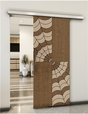 Holzschiebetür Slim-Line - Holz-Mix  Model 1076