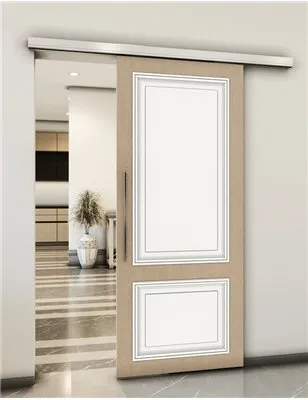 Holzschiebetür Slim-Line - Eiche und Weiss Model 1004